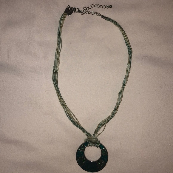 Lia Sophia Versailles Cord Teal Pendant Necklace - Picture 11 of 15